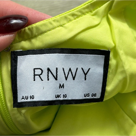 Runaway Serafina Neon Green Jewelled Straps Mini Dress - Picture 7 of 13